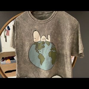 snoopy acid washed shirt